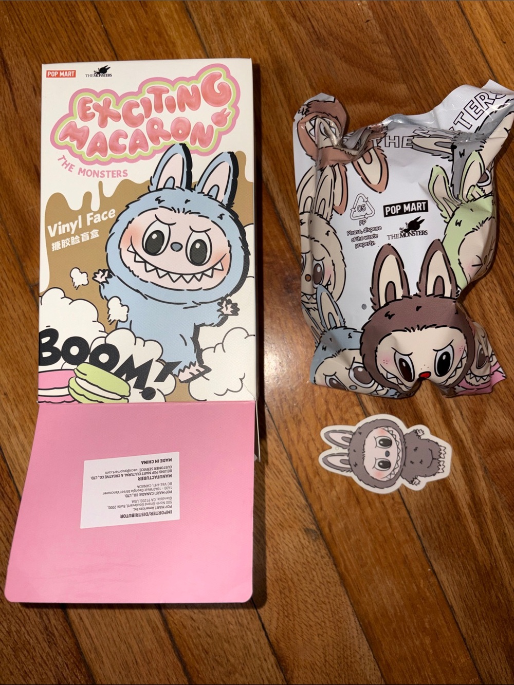 POP MART Exciting Macaron Labubu Sesame Bean
